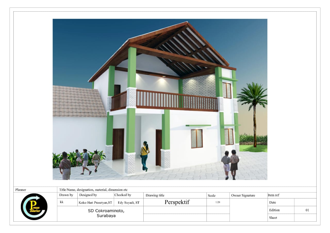 Desain Pembangunan Kelas SD/MI Cokroaminoto